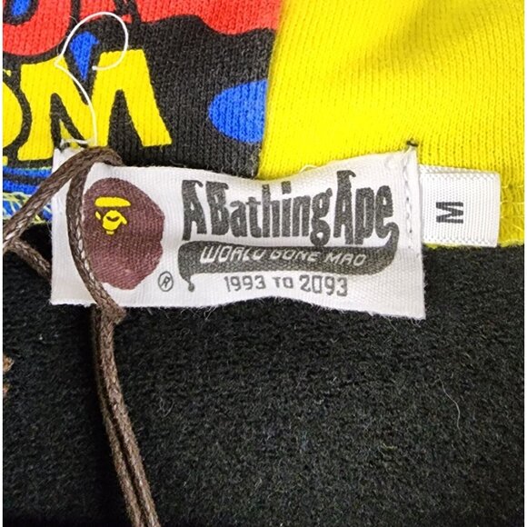 BAPE Medicom Toy Bear Shark Hoodie Unisex Medium Multicolor Full Zip Long Sleeve - Picture 4 of 16